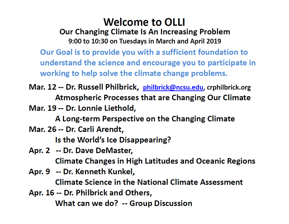 Welcome to OLLI 2019