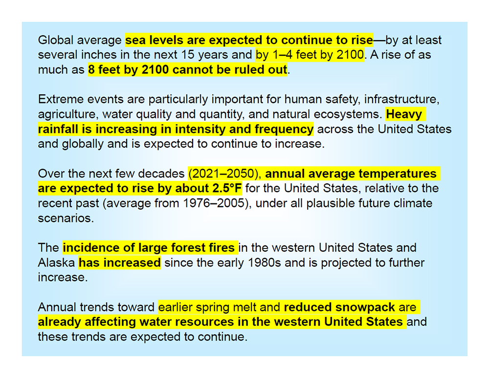 Principle Findings of the NCA-4 Report - 2017 and 2018 slide 2 or 3