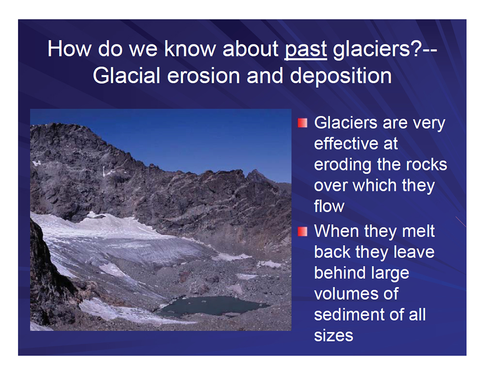 How do we know about past glaciers?