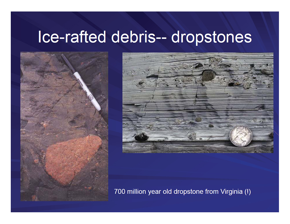 Ice-rafted debris -- dropstones