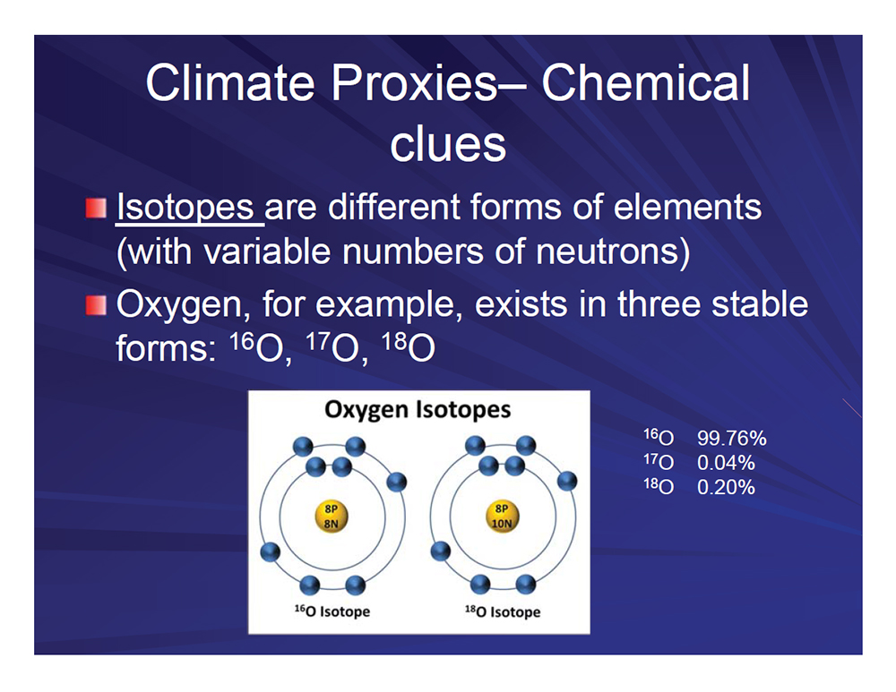 Climate Proxies - Chemical Clues Slide 2