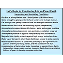 Let's Begin by Considering Life on Planet Earth