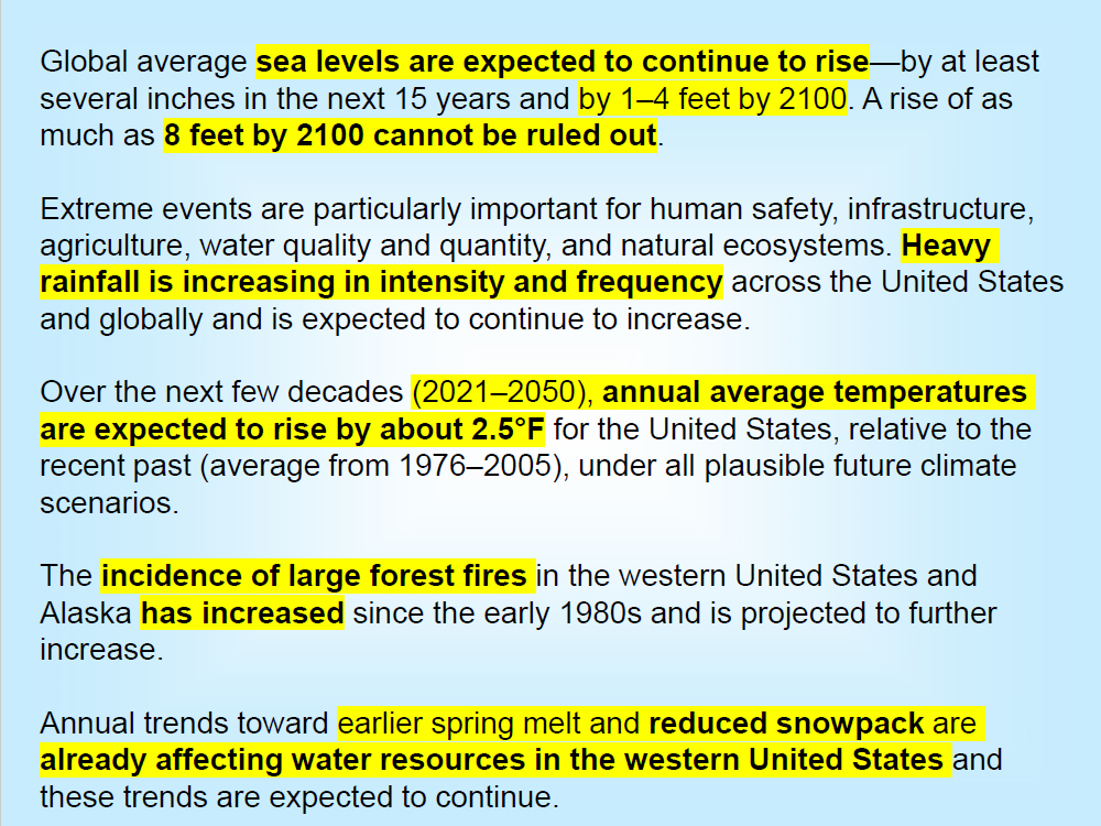 Projected Climate Change Results