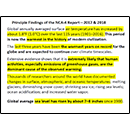 Principle Findings of the NCA-4 Report - 2017 and 2018